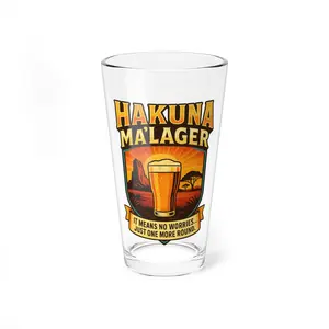 Hakuna Ma'Lager Glass 16oz