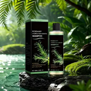 Natural Rosemary & Biotin Cleansing Shampoo - For Stronger, Thicker Hair & Less Shedding, Deep Cleanses Scalp & Controls Oil