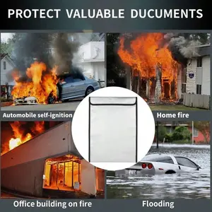 Fireproof File Bag (heat Resistant Up to 5000°f), 15"x11" Waterproof Fireproof Cash Bag, Storage Organizer for Valuable Items & Important Documents