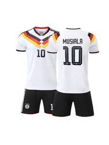2627 New Football Kit Set, Germany Musiala Fan Jersey, Men's Sports Suit, Short Sleeve Shirt, Shorts, Training Gear, Soccer Equipment