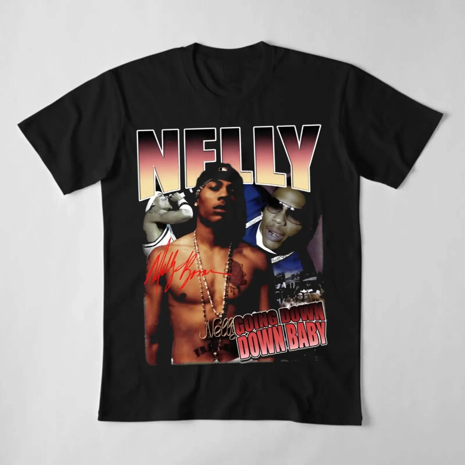 90s Vintage Hip Hop Nelly Going Down Down Baby Essential T-Shirt – Country Grammar Rap Legend Tee