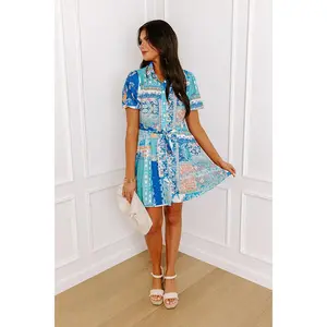 New Music Paisley Mini Dress