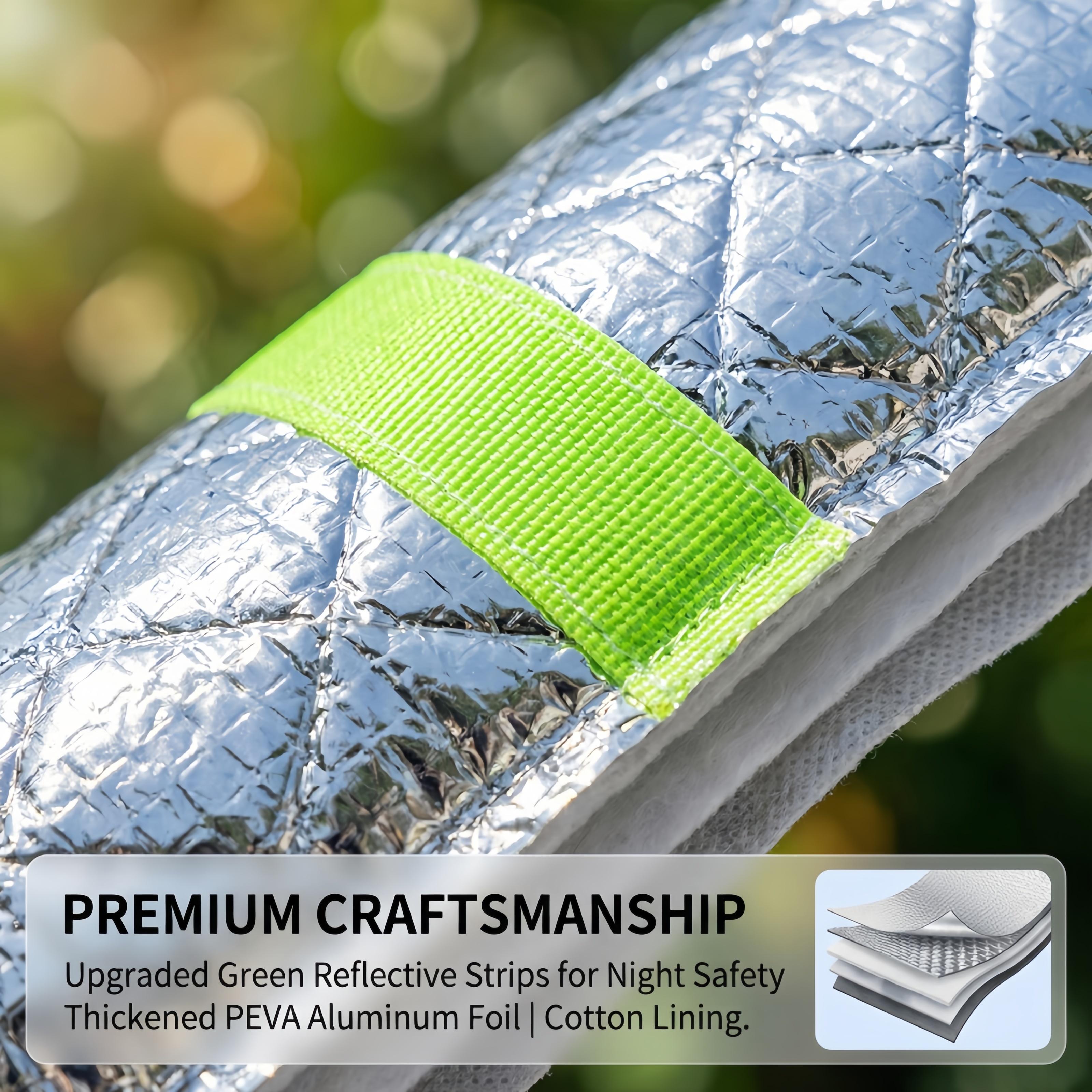 Car Windshield Sunshade, Anti-UV Snowproof Full Protection Double Sided Windscreen Cover, Sun Snow Ice Universal Shieldsfor Winter Weather Protection & Summer Sunshade