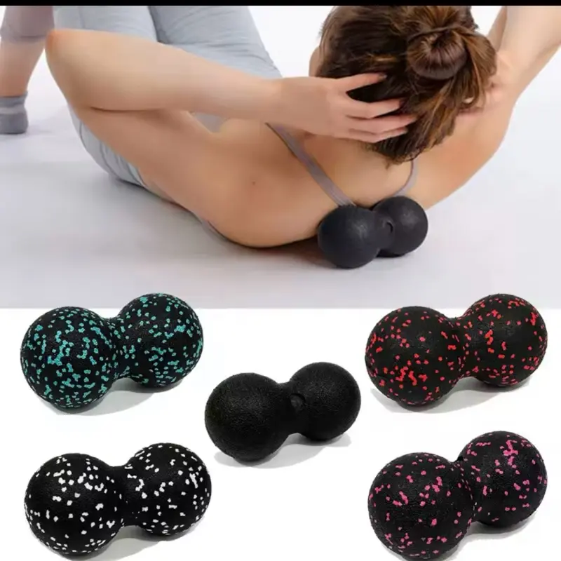 EPP Foam Peanut Massage Ball, Unisex Double Lacrosse Ball for Adults - Deep Tissue Floor Tool for Myofascial Release, Neck Support, and Glutes