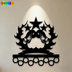 1pc Boxing Gloves Metal Wall Art, Dynamic Boxing Gloves Statue Mural, Ideal Gift for New Year, Father's Day, Boxing Enthusiasts, Rust-Resistant Metal Wall Decor Wall Sculptures, Perfect for Gym Wall & Patio Fence, Sports Decor Enthusiasts