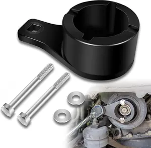 for Toyota/Lexus Crankshaft Damper Pulley Holding Holder Tool fits 3.0L 3.3L V6, 4.0L 4.3L 4.7L V8 Engine Crank Pulley Tool Harmonic Damper Tool with 2PCS Crank Bolts