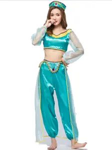 Aladdin Jasmine Princess Dress European and American Adult Cosplay Aladdin Role Play Stage Costume