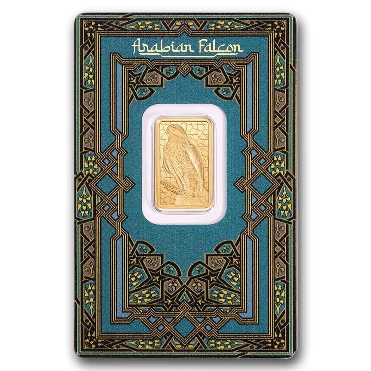 Pamp Suisse Arabian Falcon 5 Gram Gold Bar - w/ Assay & Frame