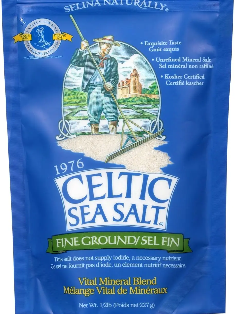 Celtic Sea Salt, Fine Ground Resealable Bag, 8 oz