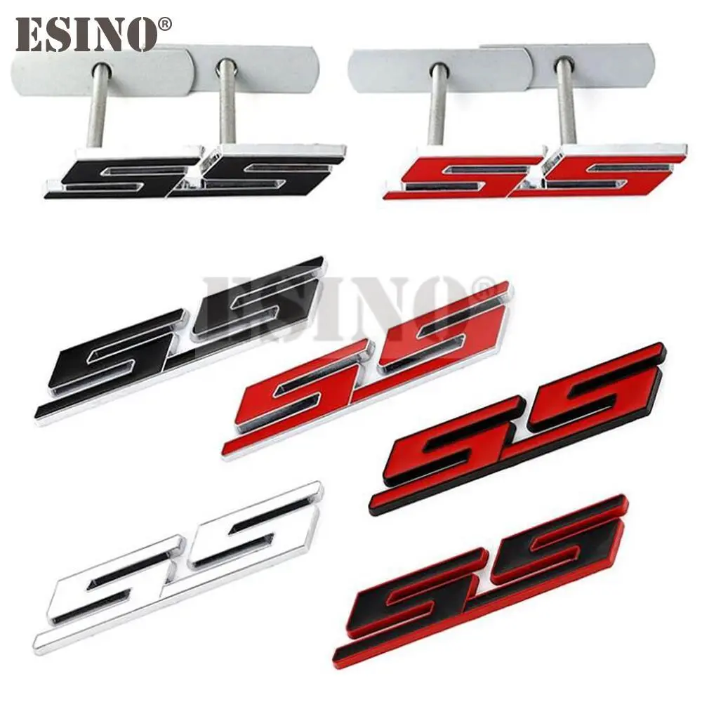 2026 New New Car Styling 3D Metal Chrome Zinc Alloy Emblem Car Body SS Front Grill Badge Sticker Decal for Chevrolet SS Camaro SS For your Cars