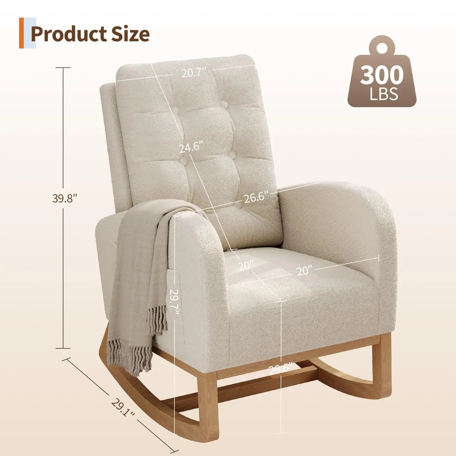 White lambswool without footrest