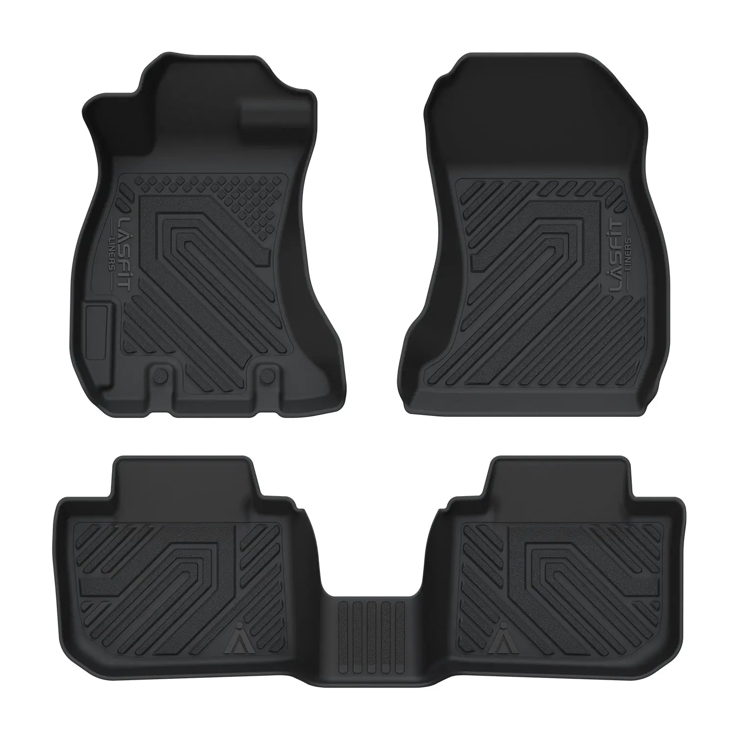 Lasfit Car Floor Mats - Custom Fit for 2015-2021 Subaru WRX, Automotive Car Accessories with Raised Edges for Dirt Control