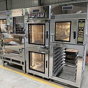 Kolice Commercial Heavy Duty Hot Air Convection Oven,Electric Convection Oven for Baking Breads,Cakes,Cookies - 9500W,220V 3 Phase,Trolley Rotation System,Come with Bottom Frame & 5 Trays