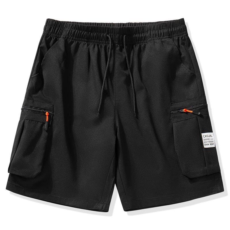 Men's Clothing Men's Overalls Straight Shorts with Zipper Casual Fashion Trend Summer