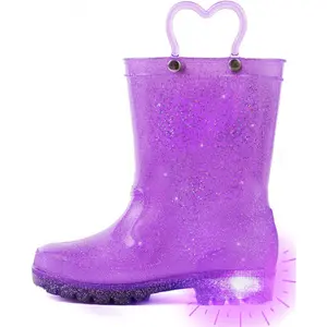 Toddler Kids Adorable Lightwight Waterproof Rain Boots Light Up by Steps