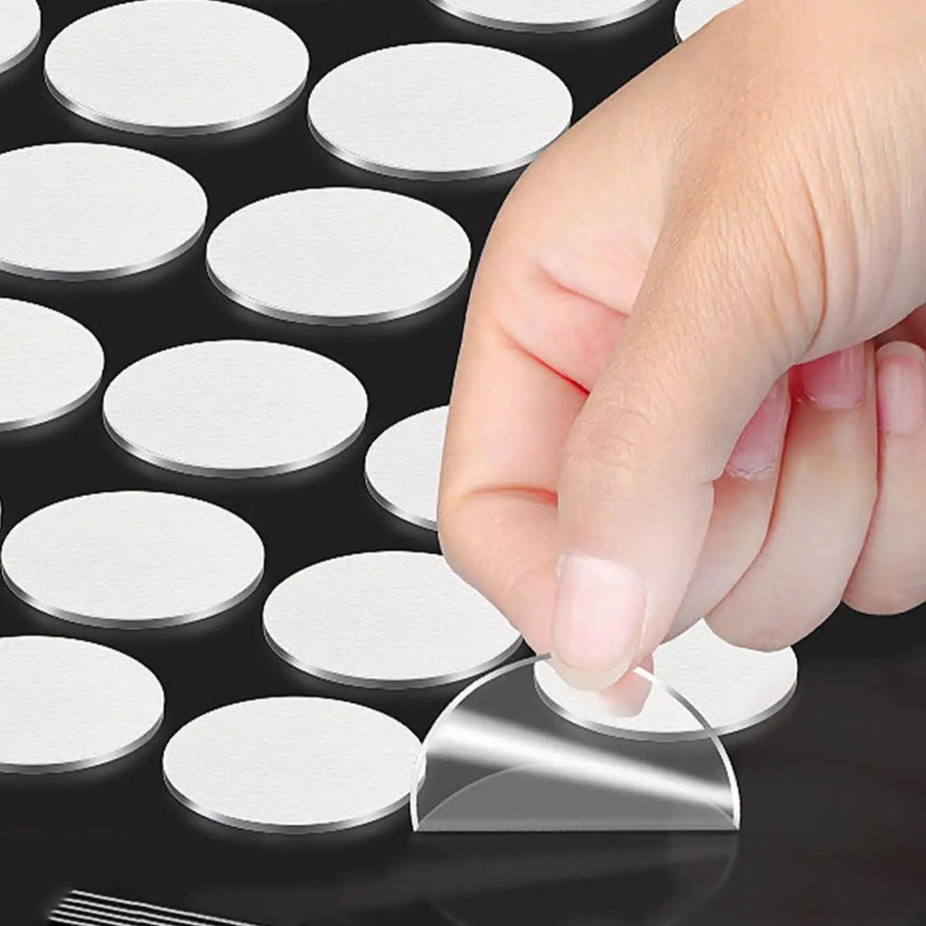 70pcs/set Round Transparent Double-sided Adhesive Tape, Acrylic Tape, Multipurpose Sticking Tool for Home Furniture, Push Sticky Pads