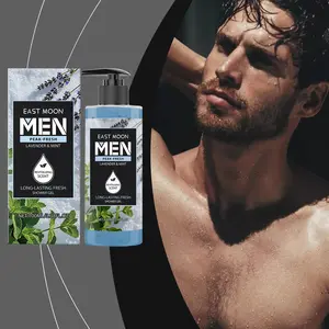 Mint Lavender Scented Body Wash, Moisturizing Cleansing Shower Gel, Refreshing Gentle Skin Care, Hydrating Bath Soap for Daily Use