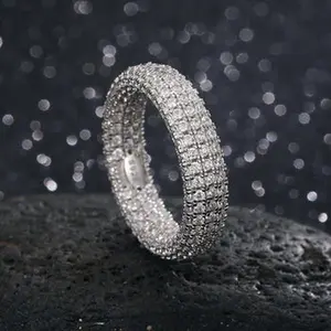 【#RS9258 】S925 Sterling Silver Zircon Ring for Women Men Hip Hop Jewelry Gift Fashion Accessories Anniversary Birthday Daily Wedding Engagement