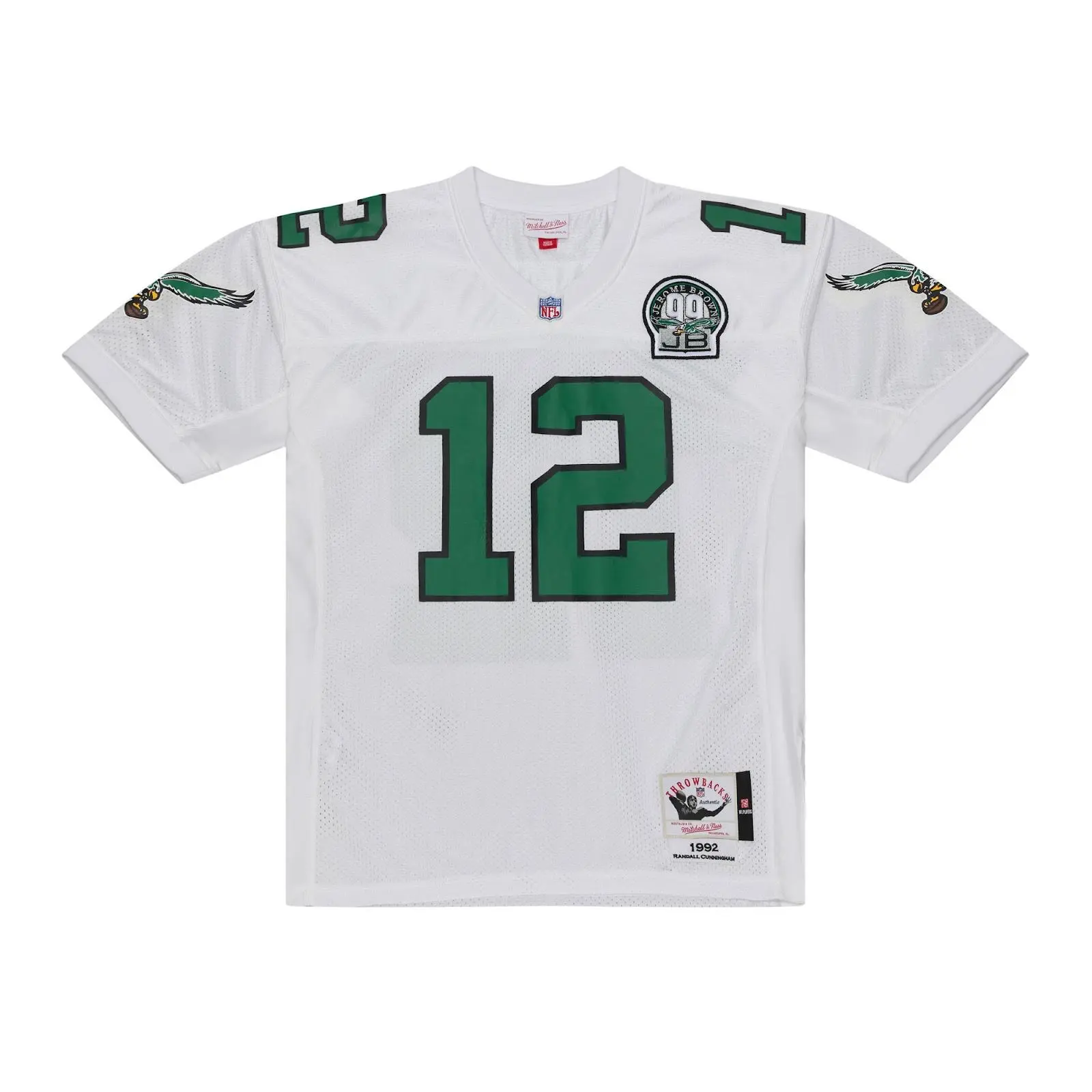Randall Cunningham Philadelphia Eagles White Authentic Jersey NFL Throwback Mitchell & Ness