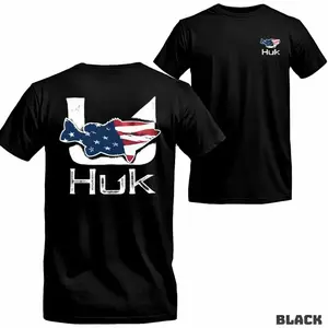 Huk Fishing Patriotic Stars & Stripes T-Shirt – American Flag Fish Graphic Tee | Bass Fishing Apparel | Viral Angler Top
