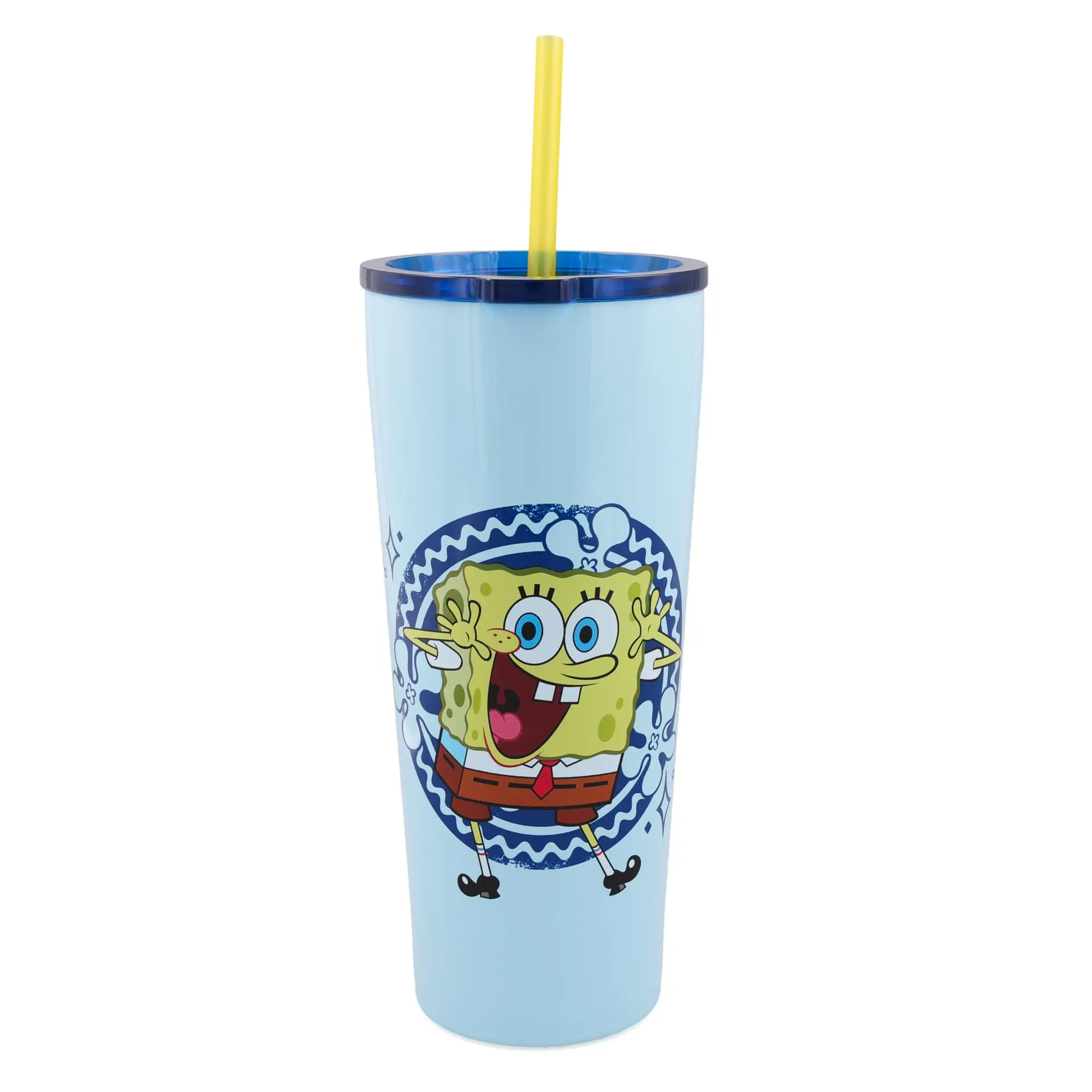 Nickelodeon Spongebob Squarepants 22-Ounce Stainless Steel Tumbler With Lid Nickelodeon Spongebob Squarepants 22-Ounce Stainless Steel Tumbler With Lid