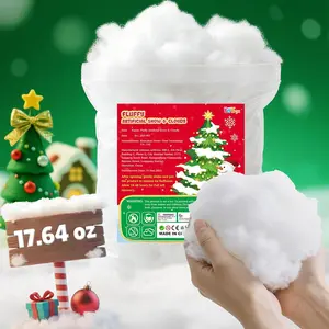 Christmas Fake Snow Decor, Fiber Artificial Snow Cotton Snow Fluffy Indoor Decoration, Flame Resistant Snow Blankets for Winter Mantle Village, Nativity, Christmas Decoration