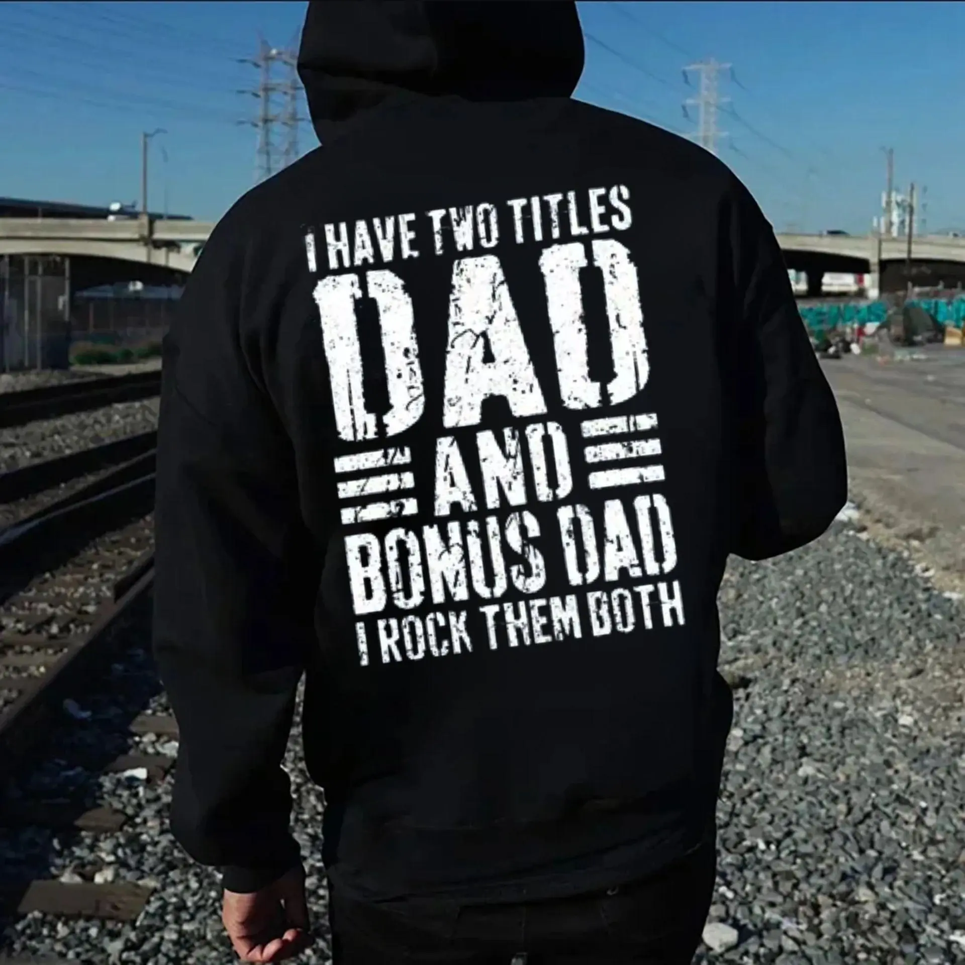 I Have Two Titles Dad And Bonus Dad Shirt, Menswear, Tops,Gift for Husband, Unisex, Fabric, Streetwear