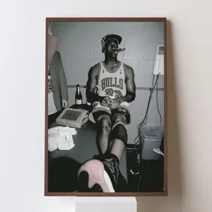 Michael Jordan Cigar Celebration Poster Iconic Art Wall Decor
