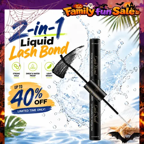 DREAMYBOND 2-in-1 Bond & Seal Cosmetic Cluster Lash Glue Set for Adults - Waterproof Strong-Hold Adhesive, Odorless Eyelash Remover Option, DIY-Friendly for Beginners, Ideal for DIY Lash Extensions & Bond & Remove Needs