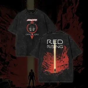 Red Rising Howler T-shirt | Fantasy Design | Washed Tshirt Tanktop 2 Sided graphic merch Menswear Tee streetwear Top Casual graphic t-shirts,