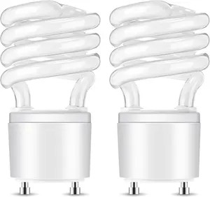 2 Pcs 13W T3 Spiral GU24 CFL LED Light Bulb, 2700k Warm White Fluorescent Light Bulbs, Energy Efficient 900lm Twist Bulbs