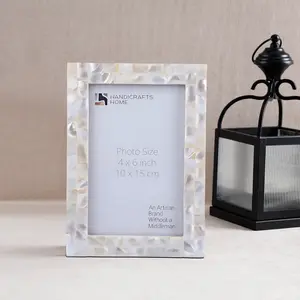Handicraft Home Handmade Mother of Pearl Picture Frame White in 3 sizes