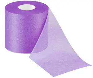 Nuanchu 30 Yards Pre-wrap Athletic Tape Pre Wrap Athletic Foam Underwrap Tape Foam Underwrap Bandage for Hair Soccer Sports Wrists Elbows Knees Ankles 2.76 Inches(Purple)