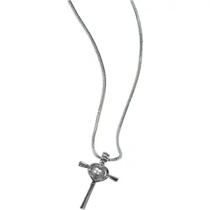 Precious   in Oyster Kit, sterious   Set, DIY Necklace Making Kit, Elegant Pendant with 20" Chain,   for Any Occasion(Cross)