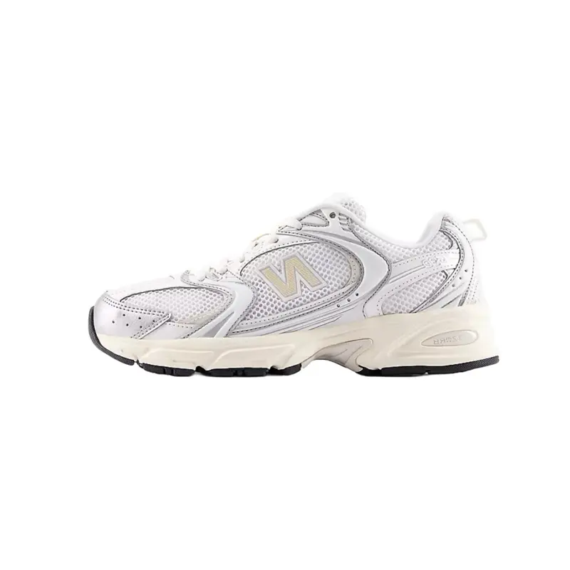 NEW BALANCE 530 Unisex Retro Runner - Silver Metallic Linen Mesh Sneakers with ABZORB Cushioning for Everyday Walking, Walking Shoes, Sports Shoes, Athletic, Casual