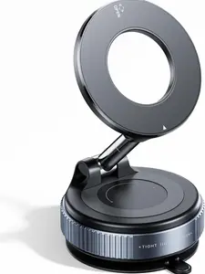 Vacuum Magnetic Phone Holder – Strong Suction Cup & Magnetic Mount for Car Dashboard, Windshield, Desktop – Universal Fit for Smartphones