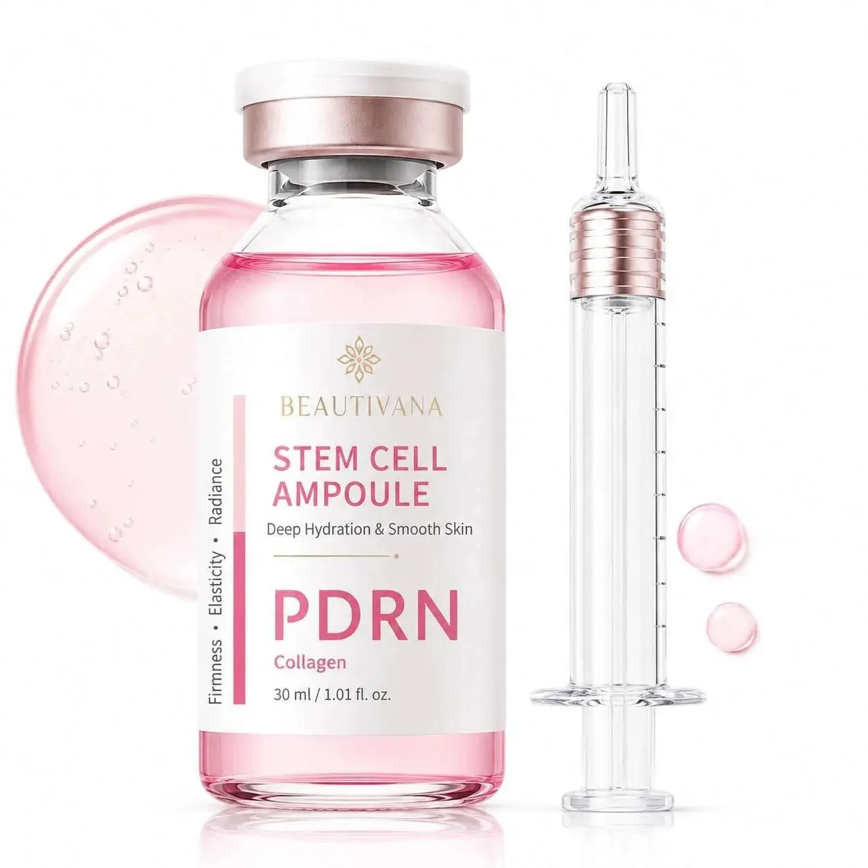BV BEAUTIVANA PDRN Hydrating Ampoule Serum - Lightweight Smooth Skincare Treatment for Deep Moisturization, Skin Repair, and Moisturizing Needs, Moisturize