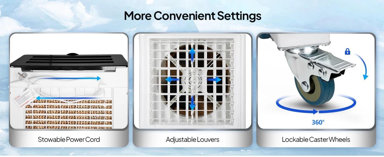 [FLASH SALE] ROVSUN 7.9 Gal Portable Evaporative Air Cooler with Remote Control