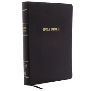 KJV Holy Bible: Giant Print with 53,000 Cross References, Black Bonded Leather, Red Letter, Comfort Print: King James Version by Thomas Nelson [Leatherbound Book]