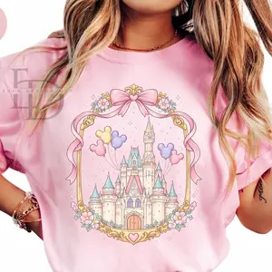 Magical Castle Fairytale Comfort Colors Shirt, Magic Kingdom Coquette Tee, Family Trip Apparel, Cute Castle Vacation Outfit 1TI96