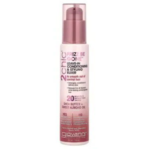 Giovanni 2chic®, Frizz Be Gone™, Leave-In Conditioning & Styling Elixir, Shea Butter + Sweet Almond Oil, 4 fl oz (118 ml)