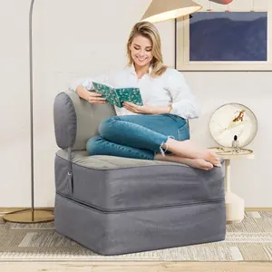 Adjustable Multi-Piece Floor Sofa Bed for Living Room and Bedroom Rest couch movable ottoman modern convertible sleeper sofa bean bag boneless  lounge chair