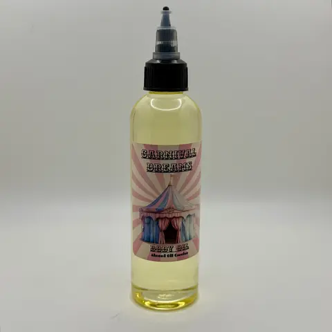 Wilson & Son Spoon Company Luxury Scented Body Oil 4 oz - Fruit Floral Fragrance, Almond Oil-Infused, Smoothing Moisturizer, Hydrating Body Care Product with Nozzle, Single Item