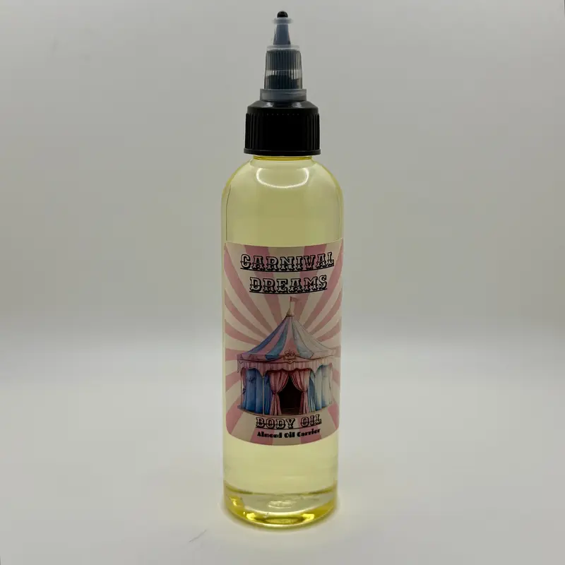 Wilson & Son Spoon Company Luxury Scented Body Oil 4 oz - Fruit Floral Fragrance, Almond Oil-Infused, Smoothing Moisturizer, Hydrating Body Care Product with Nozzle, Single Item