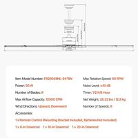 84 inch【8 Aluminum Blades】Silver