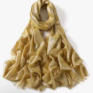 Vieyiuls Khaki Glitter Hijab Women Scarf Lightweight Pashmina Shawl Scarfs For Women Hijab Coverup Shawl Wrap Scarf