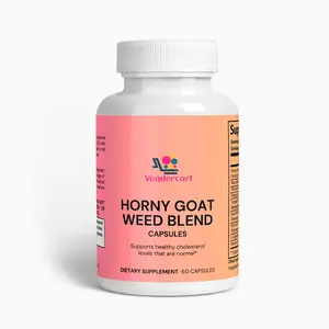 Vendercart Horny Goat Weed Blend Capsules - Edible Natural Product with Maca Root, Mucuna, L-Arginine & Tongkat Ali for Hormonal Balance and Mood Support - Dietary, Healthcare