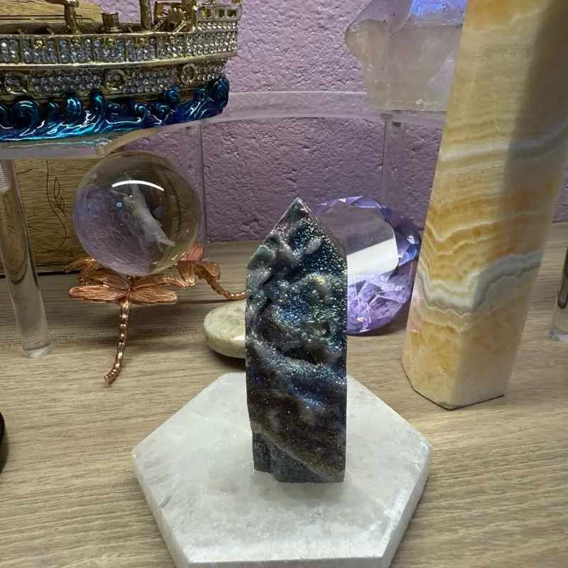 Angel Aura Sphalerite – Divine Light, Spiritual Elevation & High-Vibration Energy Crystal