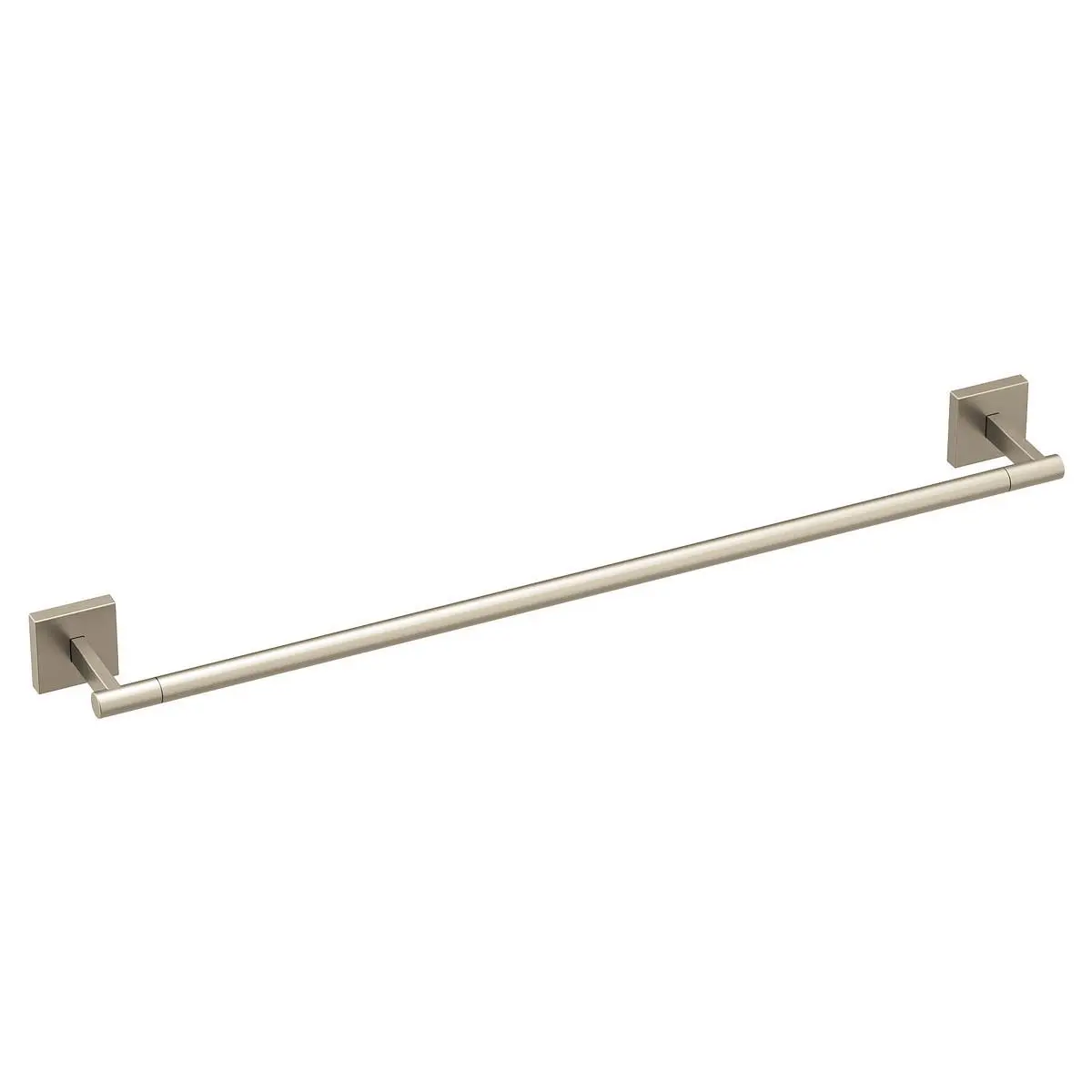 Moen BP1824BN Triva 24-in Brushed Nickel Towel Bar, Contemporary Functional Bathroom Fixture, Bathroom Decor Accessory