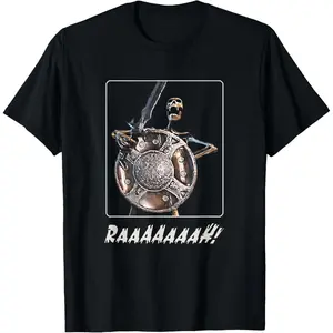 Skeleton Banging Shield Funny Meme Man T-Shirt,Unisex